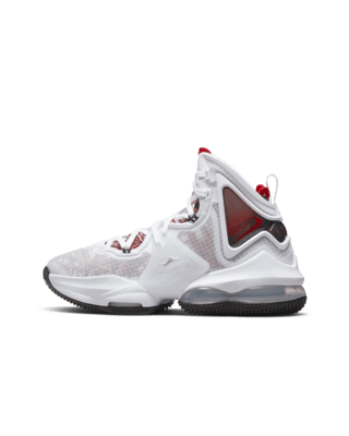 7 YOUTH online NIKE LEBRON XIX SKETCH WHITE / RED BLACK